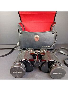 Vintage Bell & Howell Zoom 7-15 X 35 Binoculars With Case Made In Japan